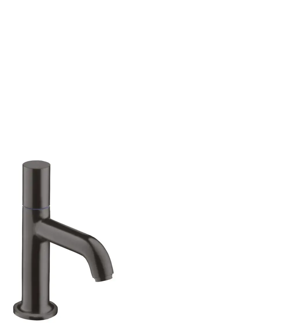 Standventil in Brushed Black Chrome mit einem zylindrischen Körper und einem abgerundeten Auslauf. Produkt von AXOR, geeignet für moderne Sanitäranlagen.